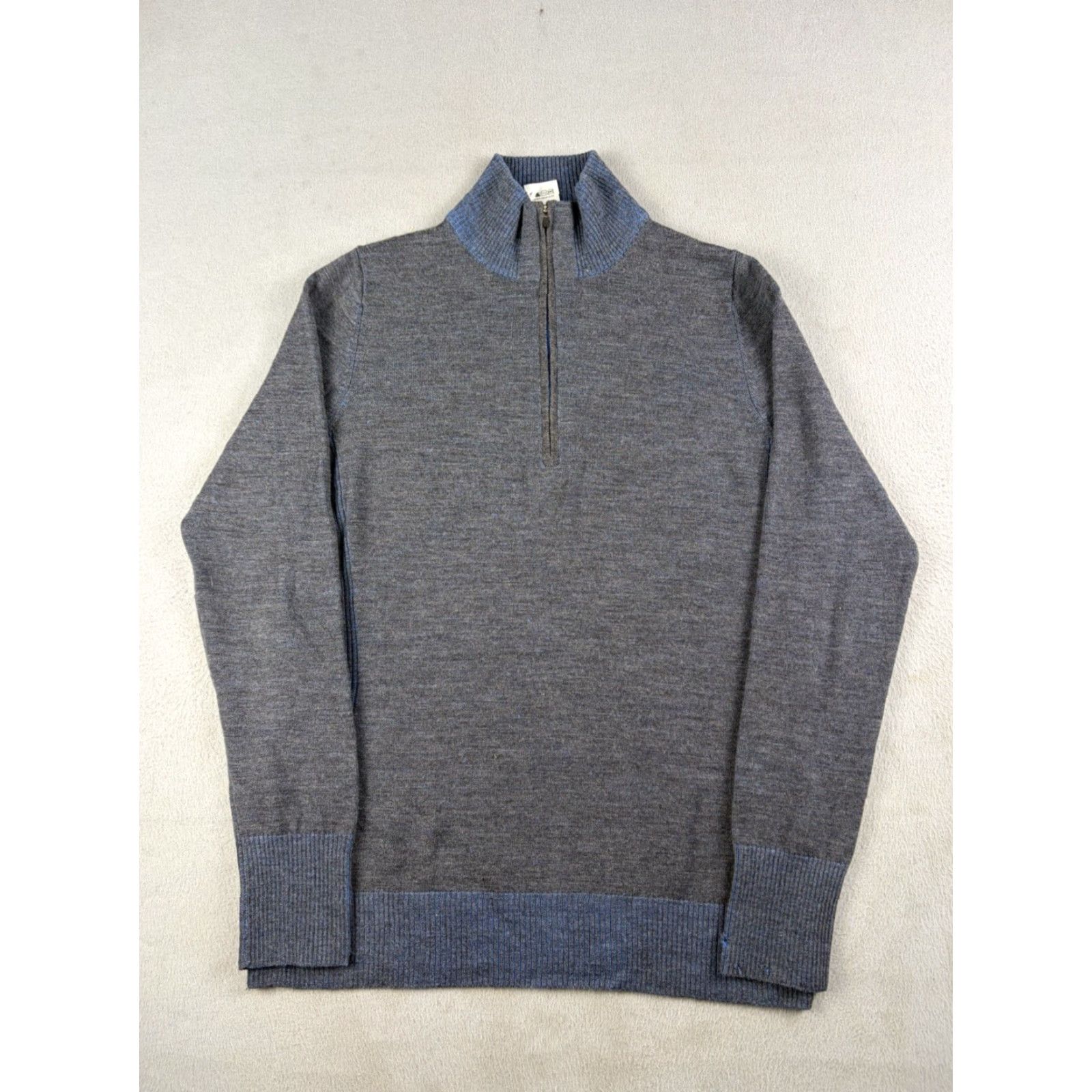 Patagonia Patagonia Sweater Women’s XL Gray Merino Wool Quarter Zip Mock Neck Long Sleeve Zipper Pullover Outdoor Striped Size XL / US 12-14 / IT 48-50 - 2 Thumbnail
