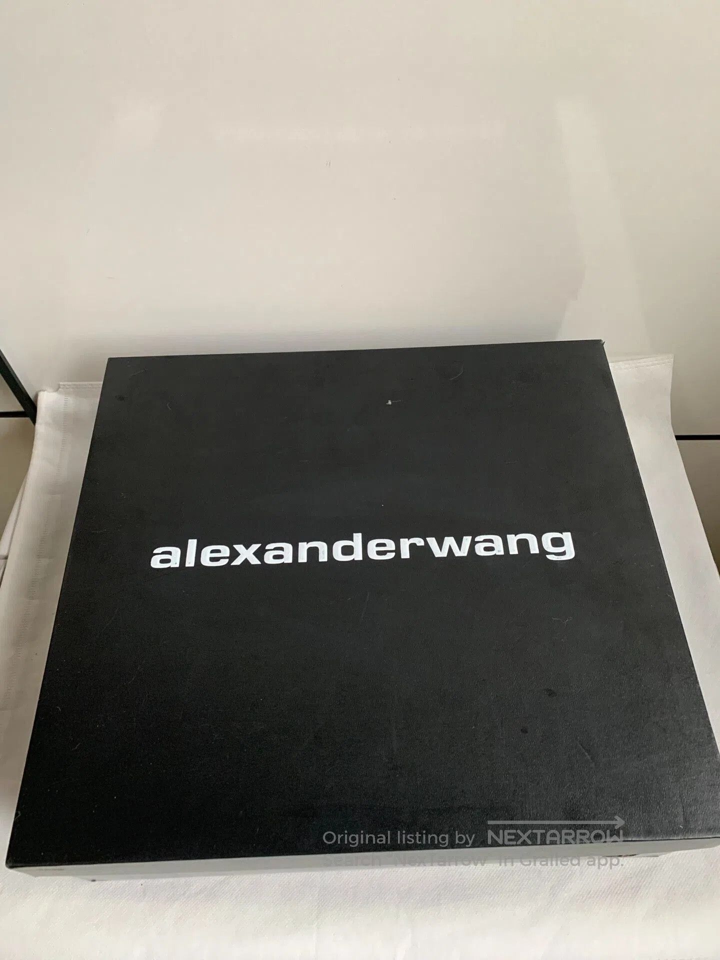 Alexander Wang White Leather Sock Boots.