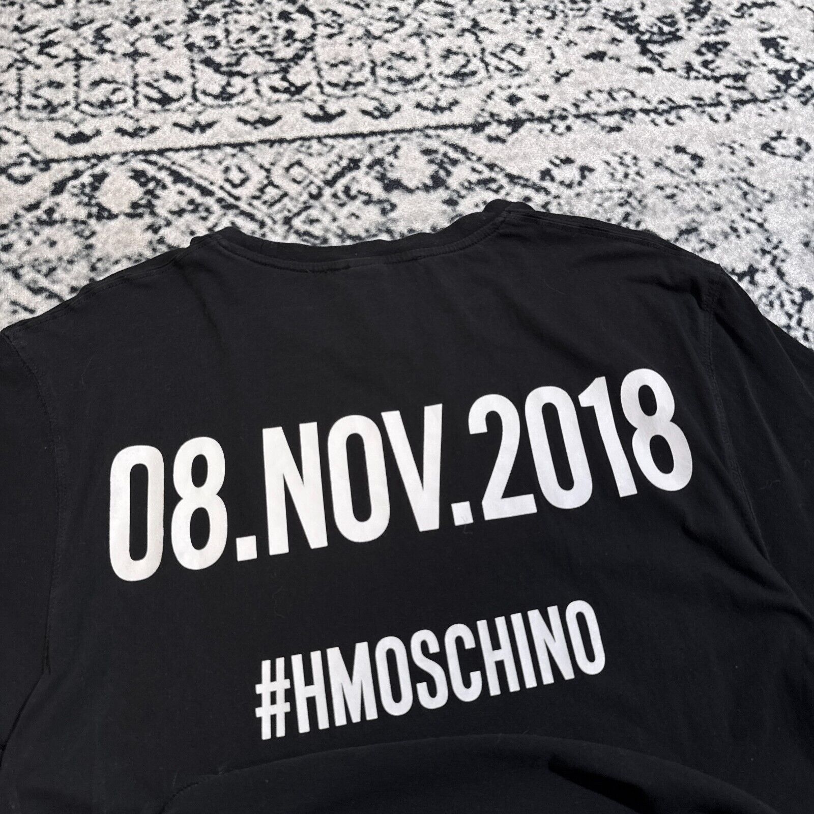 Moschino × Vintage Vintage Black Cotton T-Shirt Size L Moschino H&M Crew Y2K Size US L / EU 52-54 / 3 - 13 Thumbnail