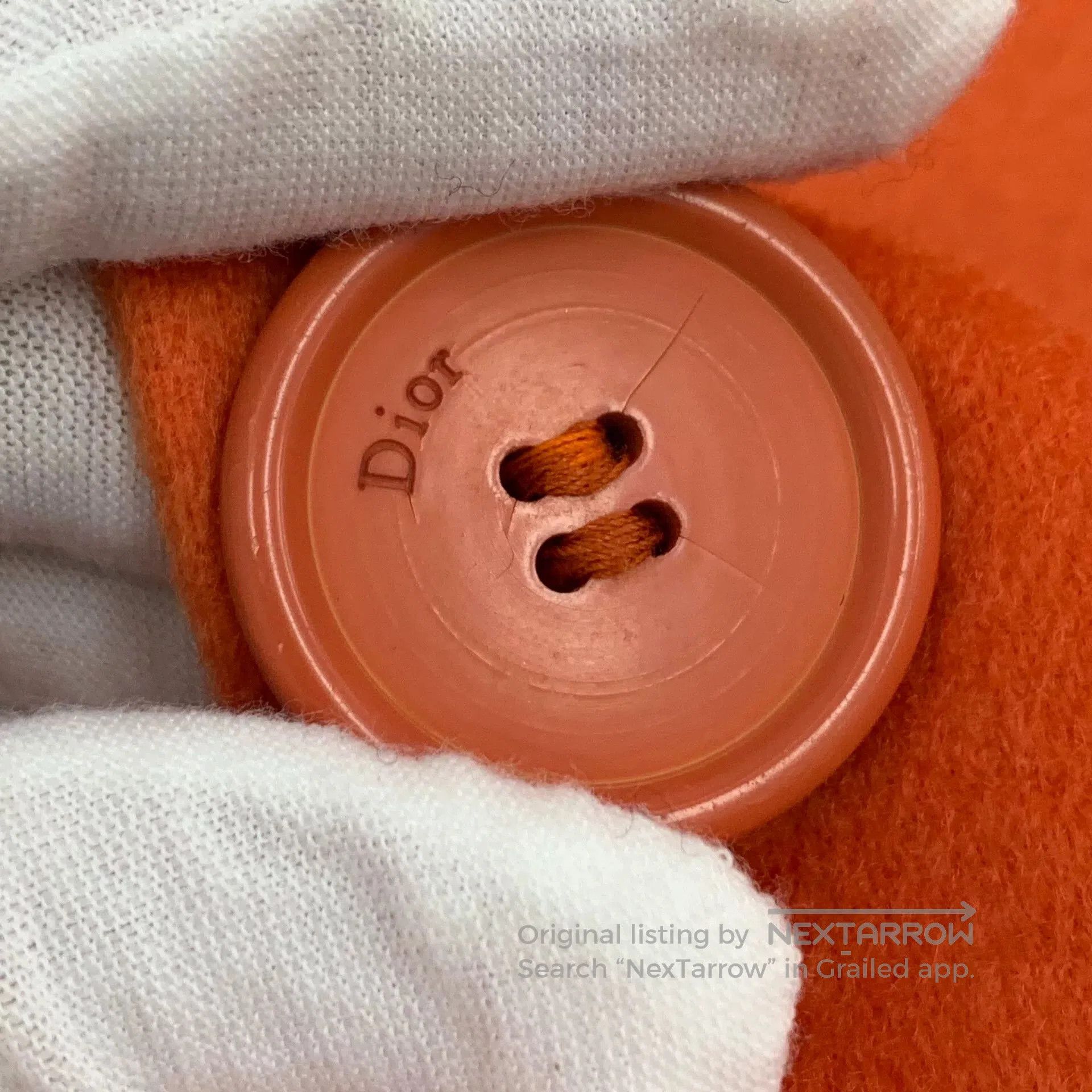 Dior Dior Orange Cashmere Single-Breasted Coat. Size S / US 4 / IT 40 - 6 Thumbnail