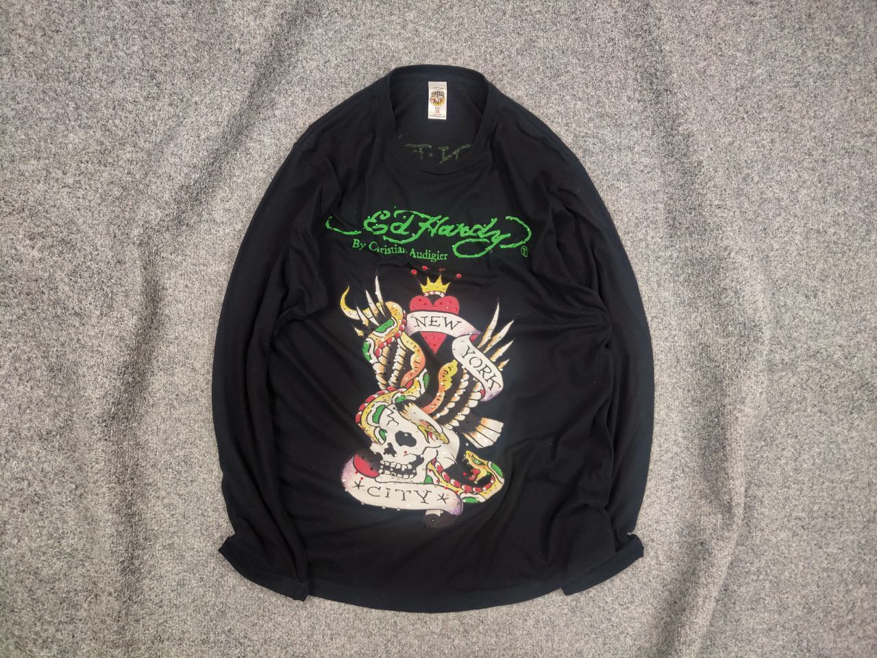 Ed Hardy Vintage Ed Hardy by Christian Audigier Y2K Logo Long Sleeve Size US M / EU 48-50 / 2 - 1 Thumbnail