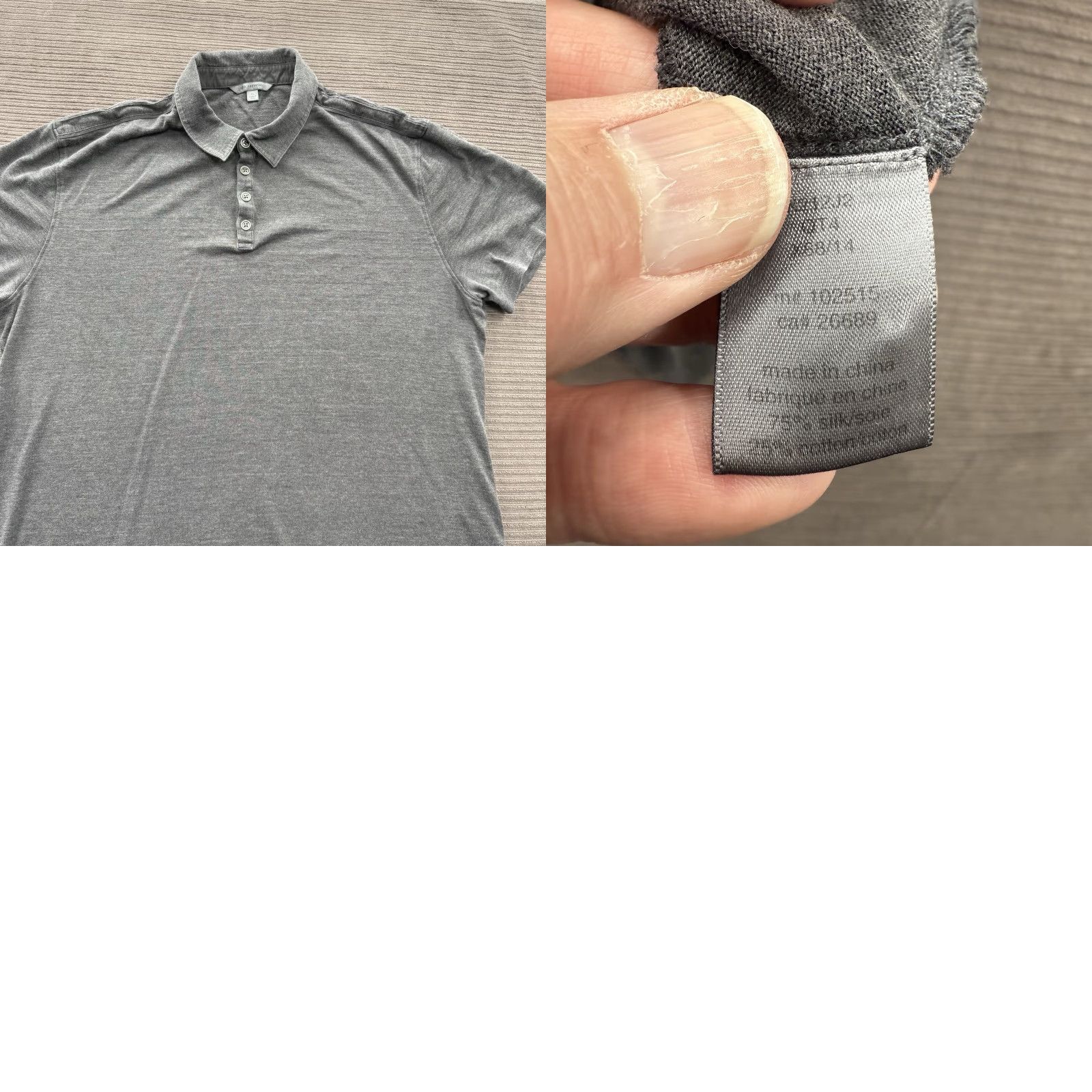 John Varvatos John Varvatos Polo Shirt Men XL Gray Silk Blend Golf Preppy Designer Shirt Short Sleeve Mens Polo Golfing Vintage No Size US XL / EU 56 / 4 - 8 Thumbnail