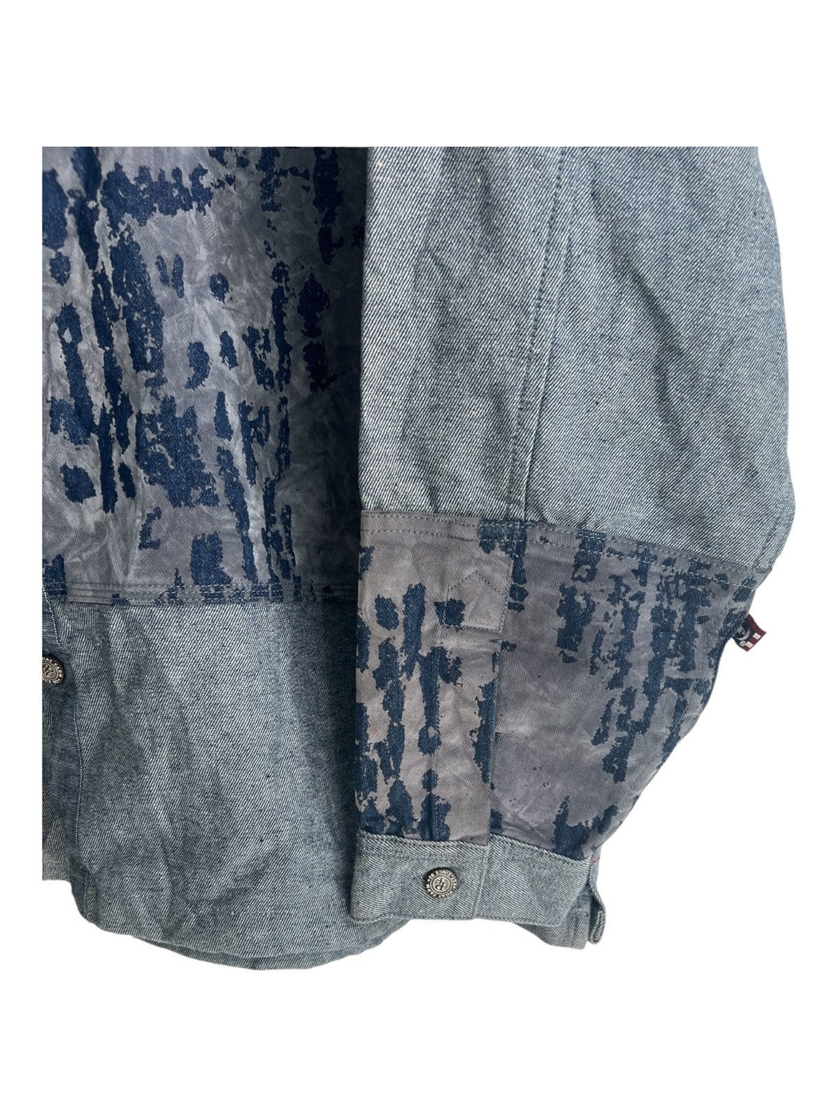 JNCO × Phat Farm × Rap Tees Y2K Phat Farm Marble Dyed Patchwork Baggy Oversize Jeans JKT Size US XXL / EU 58 / 5 - 4 Thumbnail