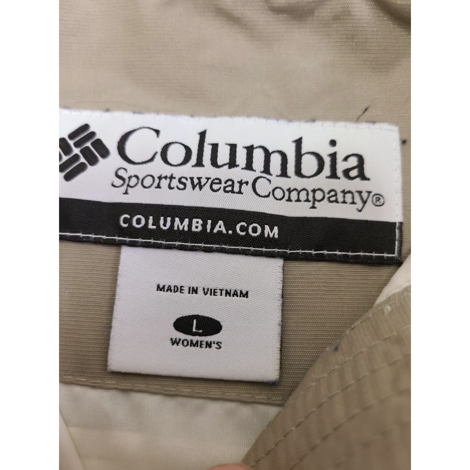 Vintage Columbia Jacket Womens Large Tan Full Zip Hooded Pockets All Seasons Outdoor Nylon Size L / US 10 / IT 46 - 5 Thumbnail