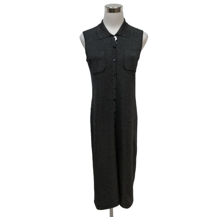 Yves Saint Laurent Yves Saint Laurent Gray Button Up Sleeveless Dress Size M Size M / US 6-8 / IT 42-44 - 1 Thumbnail