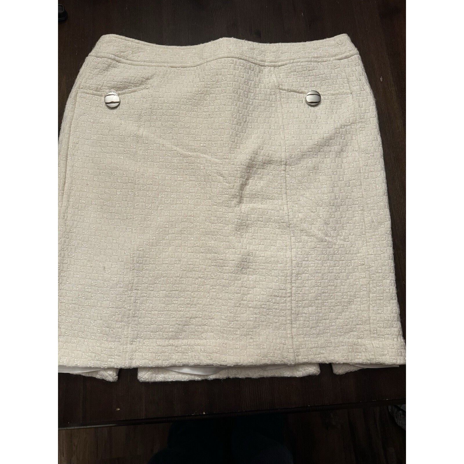 Banana Republic Banana Republic Size 14 Lined Winter White Pencil Skirt Size 36" / US 14 / IT 50 - 1 Thumbnail