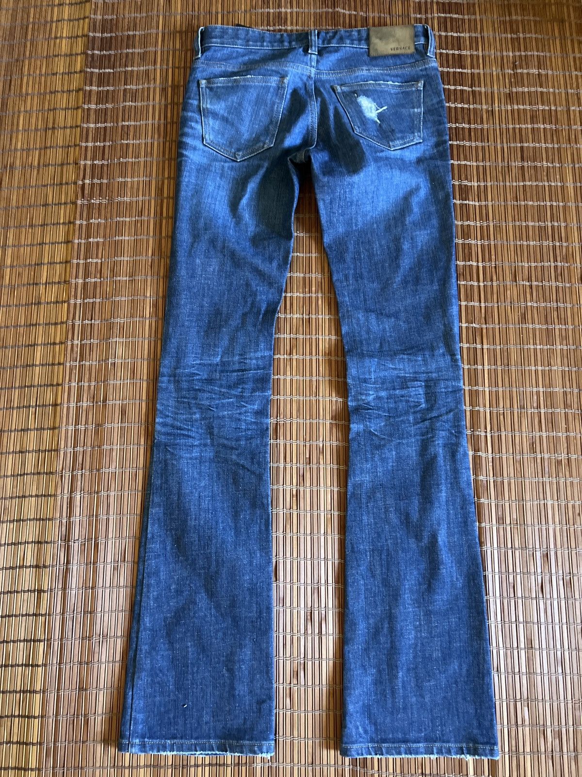 Versace Versace Jeans blue wash distressed bootcut denim Brand New Size 25" / US 0 / IT 36 - 5 Thumbnail