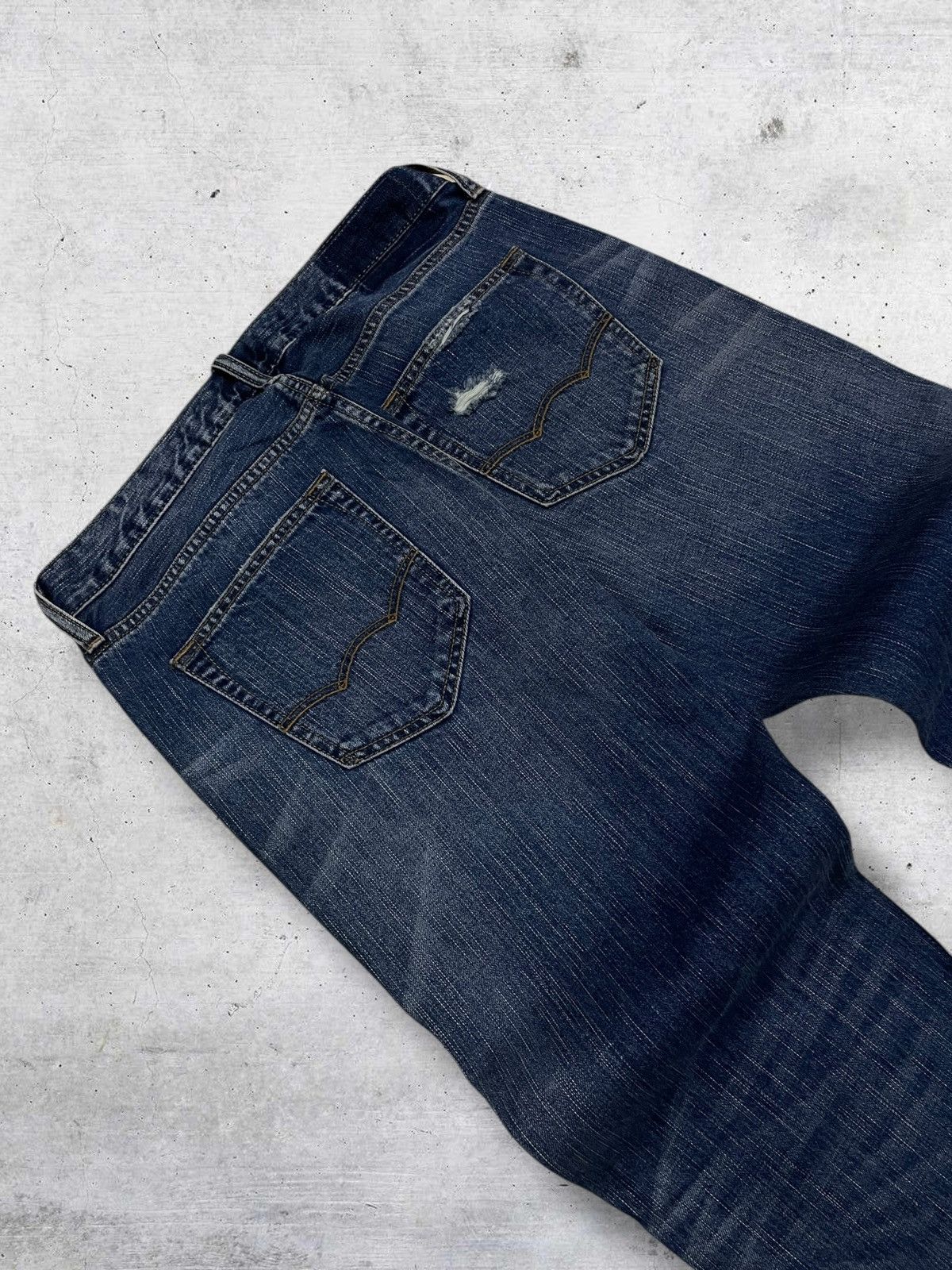 Japanese Brand VINTAGE AMERICAN EAGLE RARE DESIGN PATCHWORK RIPPED DENIM Size US 31 - 14 Thumbnail
