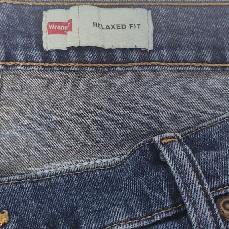 Wrangler Wrangler Mens 42/30 Cotton Whiskered Relaxed Fit Denim Jeans Size US 42 / EU 58 - 4 Thumbnail