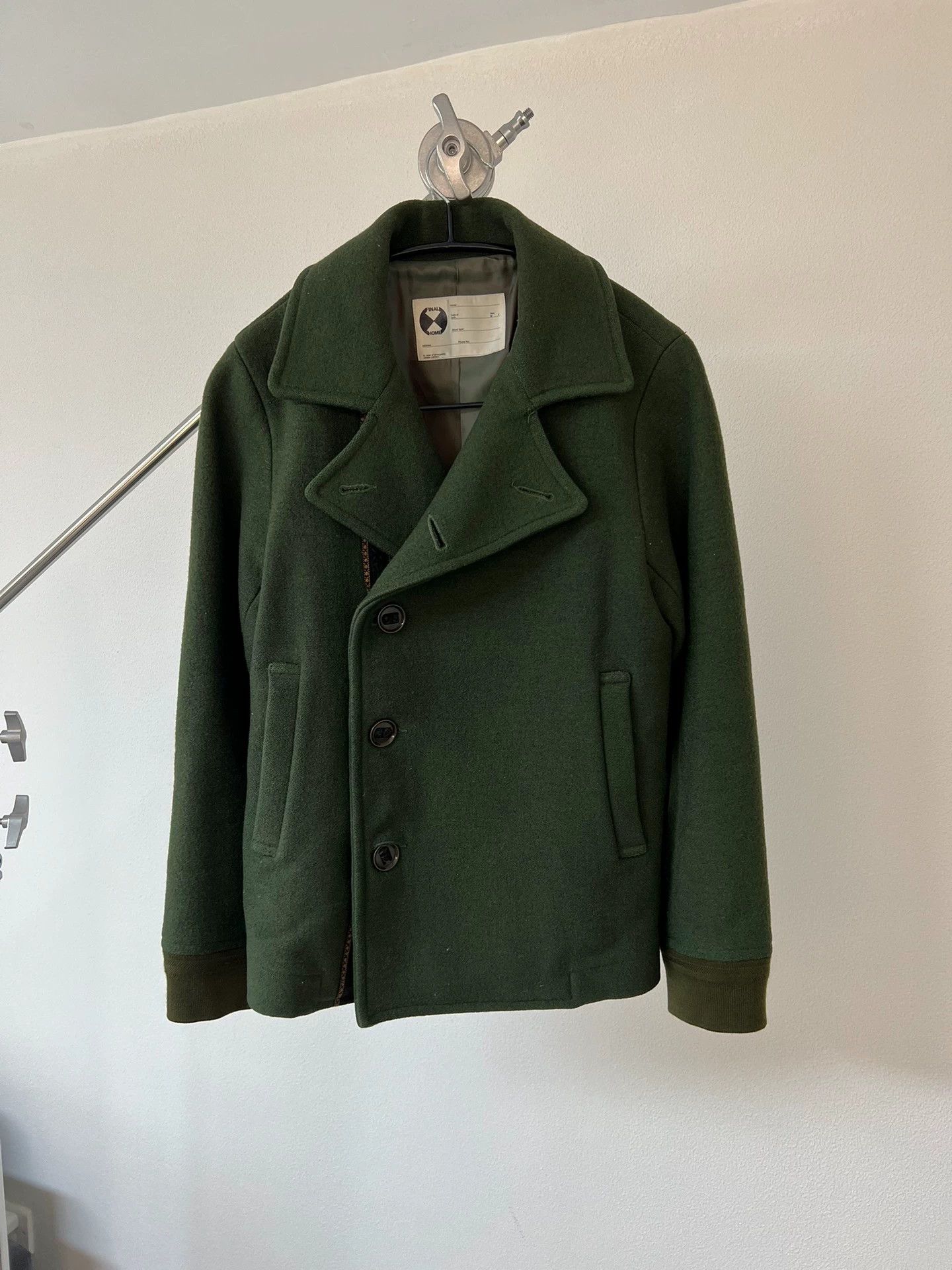 Issey Miyake Issey Miyake Final Home Green Wool Buttoned Collar Jacket Size M / US 6-8 / IT 42-44 - 2 Thumbnail