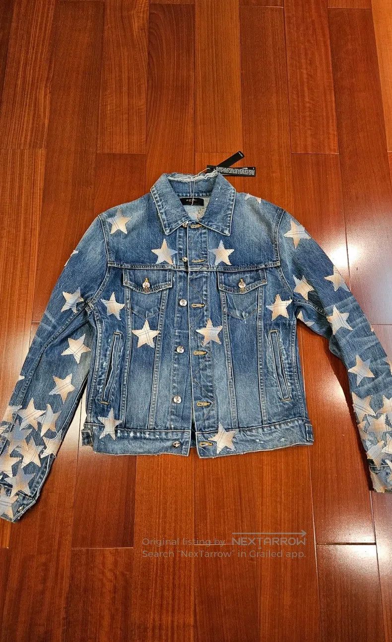 Amiri Amiri Classic Star Joint Denim Jacket Size M Size US M / EU 48-50 / 2 - 1 Thumbnail