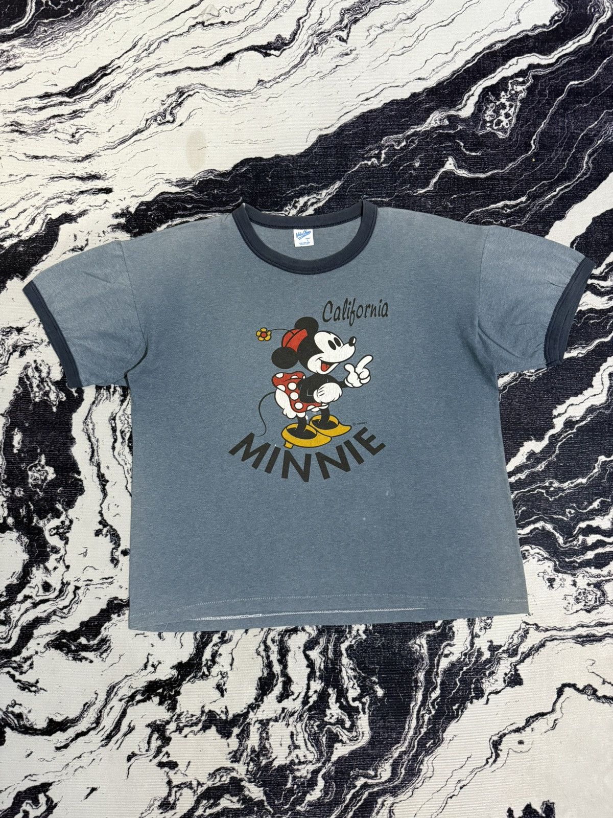 Velva Sheen Vintage disney sun faded ringer tshirt Size US L / EU 52-54 / 3 - 10 Thumbnail