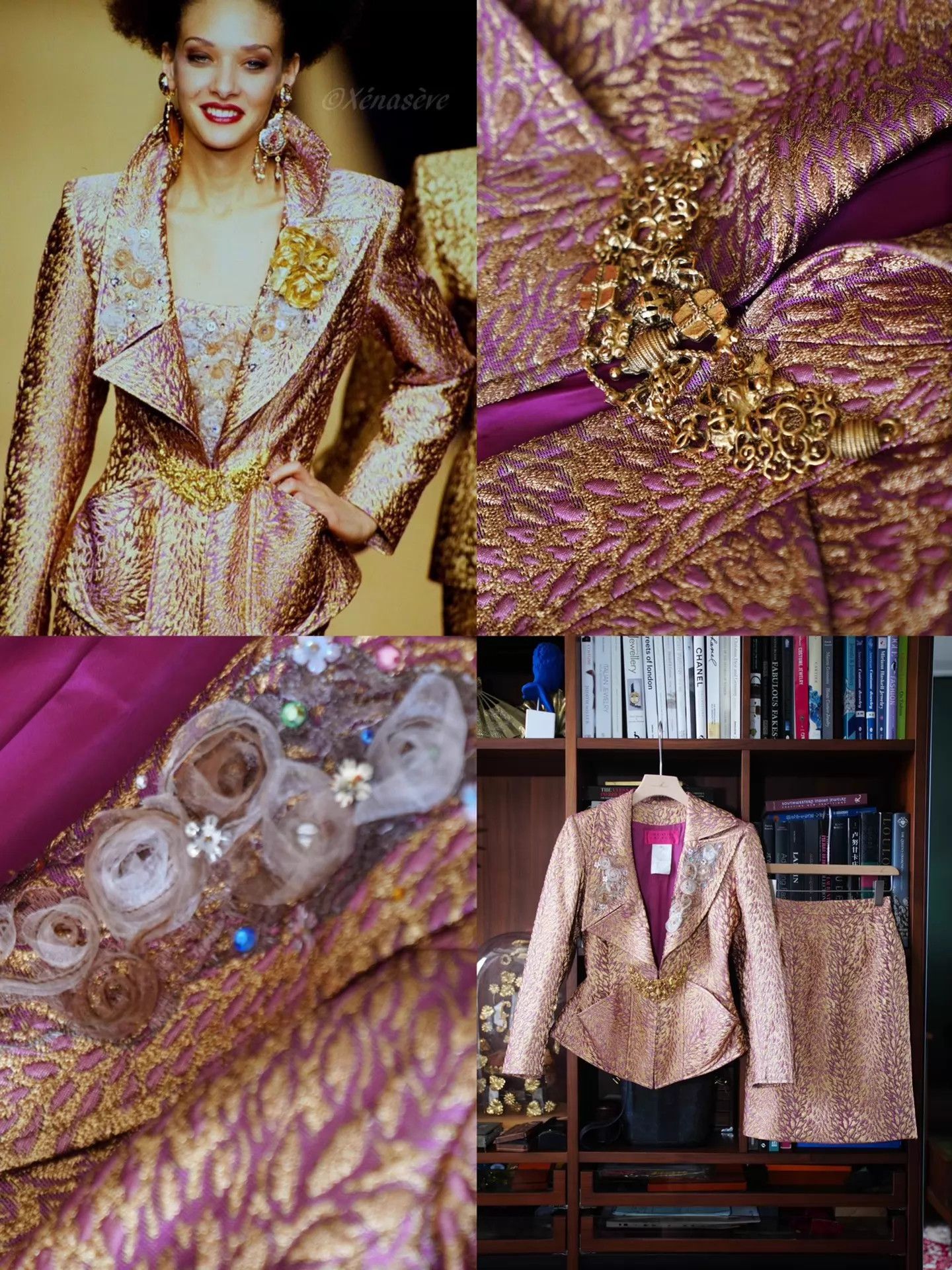 Christian Lacroix Christian Lacroix 1995 FW 2pc Wool Suit Gold-Embroidered Size XS / US 0-2 / IT 36-38 - 2 Thumbnail