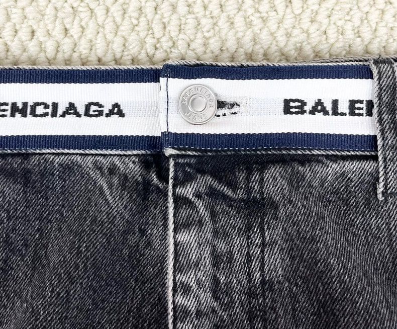 Balenciaga Balenciaga size M Washed distressed black belt double B ja Size US 27 - 5 Thumbnail