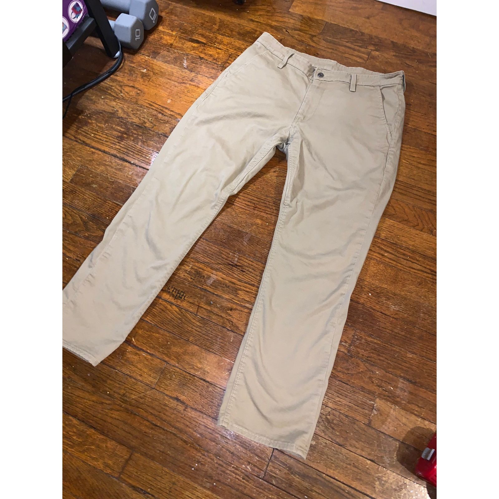 Levi's Levi’s Chino Pants Khaki W36 L30 Slim Straight Casual Mens Size US 36 / EU 52 - 4 Thumbnail