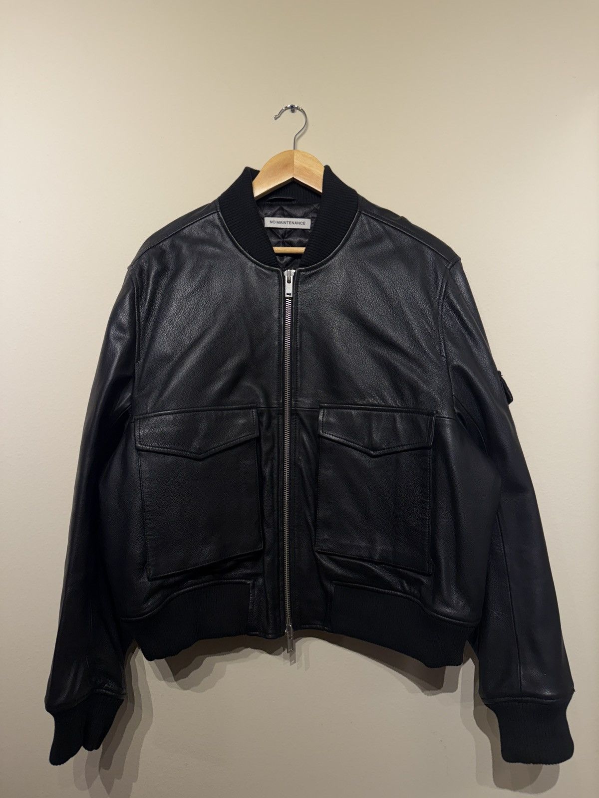 No Maintenance Black Lambskin Leather Jacket No Maintenance | Grailed