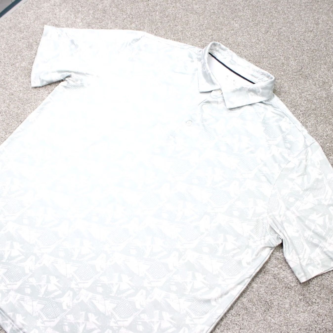 Vintage Maelreg Performance Polo Shirt Men 2XL XXL Gray Floral Stretch Short Sleeve Size US XXL / EU 58 / 5 - 3 Thumbnail