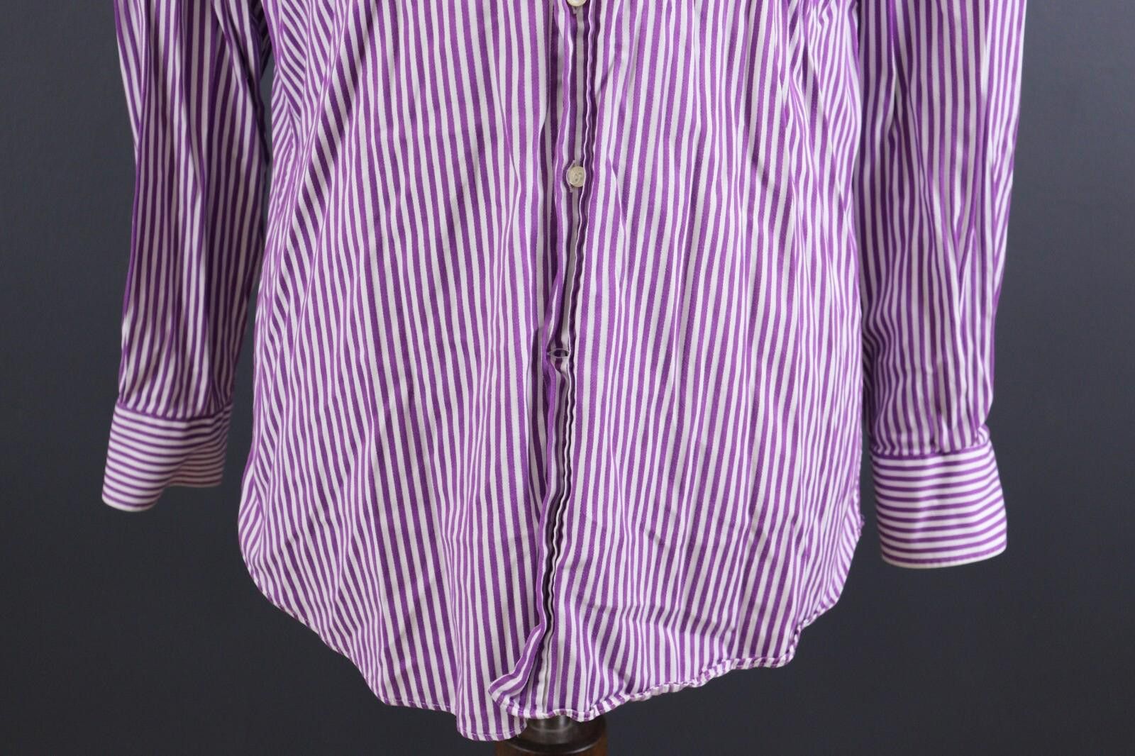 Etro Etro Milano White & Purple Stripe Shirt Size 41 Size US M / EU 48-50 / 2 - 3 Thumbnail