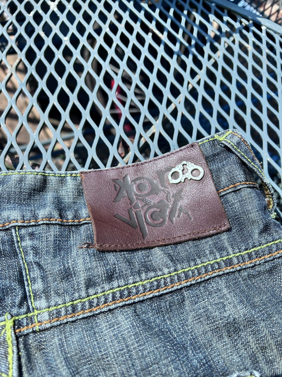 Japanese Brand Crazy rare y2k jorts embroidered RAW SELVEDGE DENIM Size US 44 / EU 60 - 5 Thumbnail