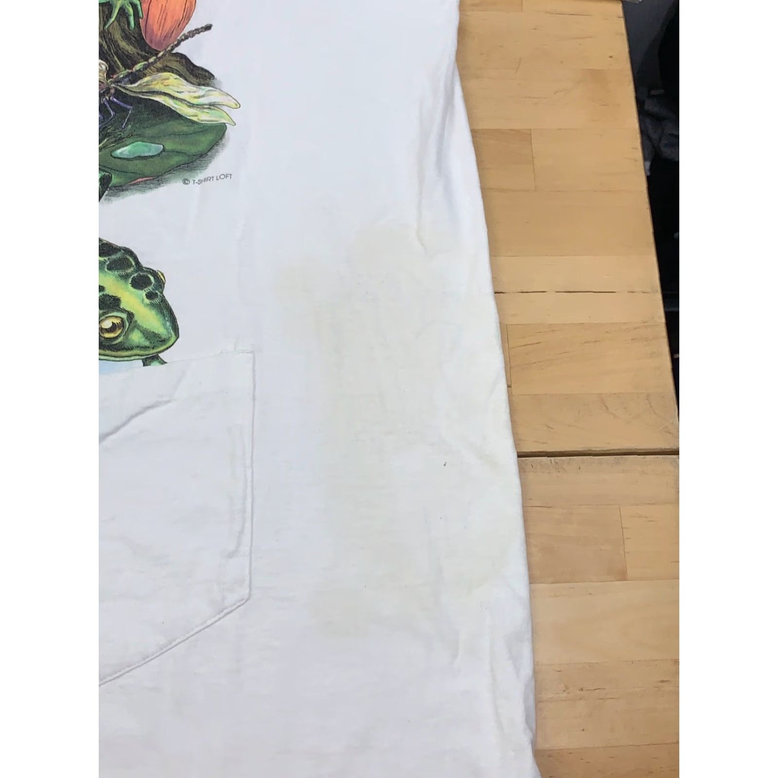 Vintage VINTAGE Prints of Tails Frog Shirt Unisex One Size White Cotton 90s Nature Size US M / EU 48-50 / 2 - 4 Thumbnail