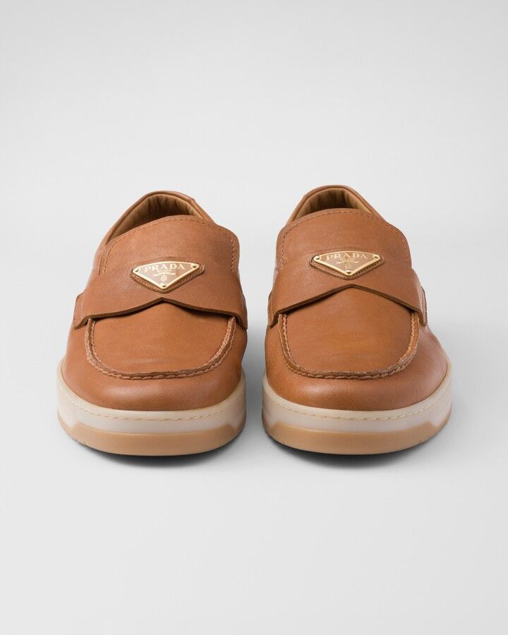 Prada o1mt1gz0225 Nappa Loafers in Brown Size US 12 / EU 45 - 6 Thumbnail