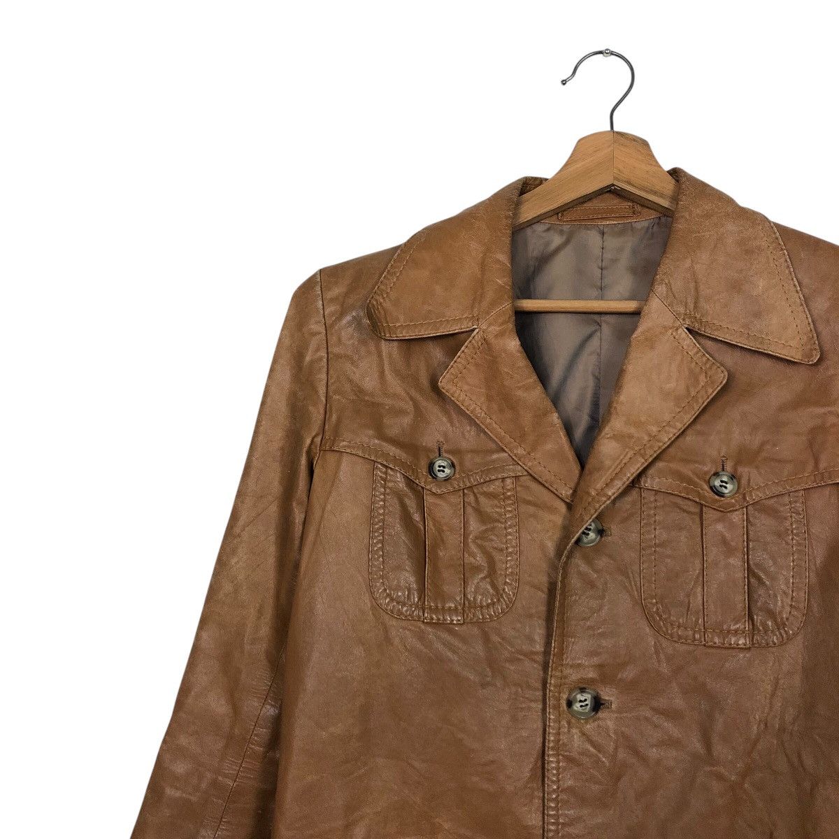 Japanese Brand 📌Vintage Leather Jacket Biker Wear Shlendid Issey Miyake Size US M / EU 48-50 / 2 - 8 Thumbnail