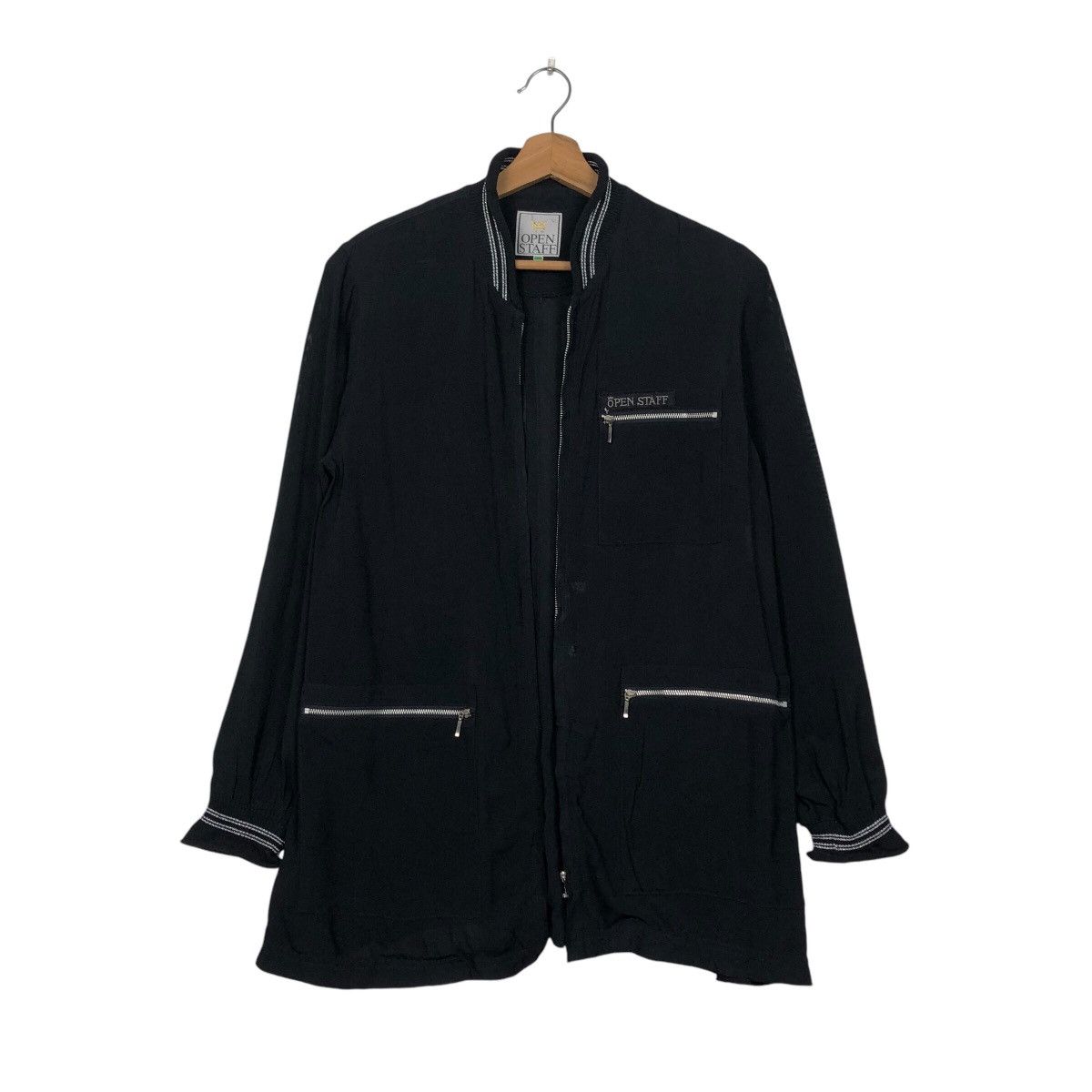 Japanese Brand × Vintage 📌Vintage Chore Jacket Zipper Open Staff Size US M / EU 48-50 / 2 - 2 Thumbnail