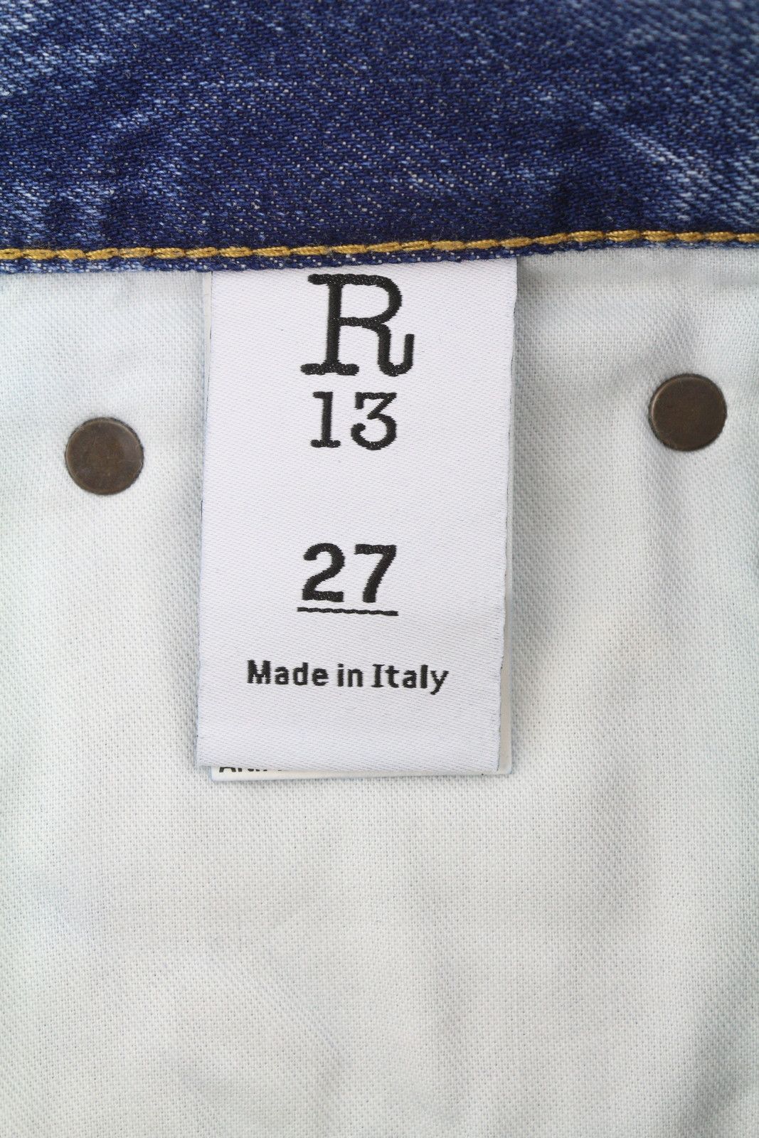 R13 BOYFRIEND 27 Jasper Cropped Blue PF25 Jeans 87190 Size 27" / US 4 / IT 40 - 8 Thumbnail
