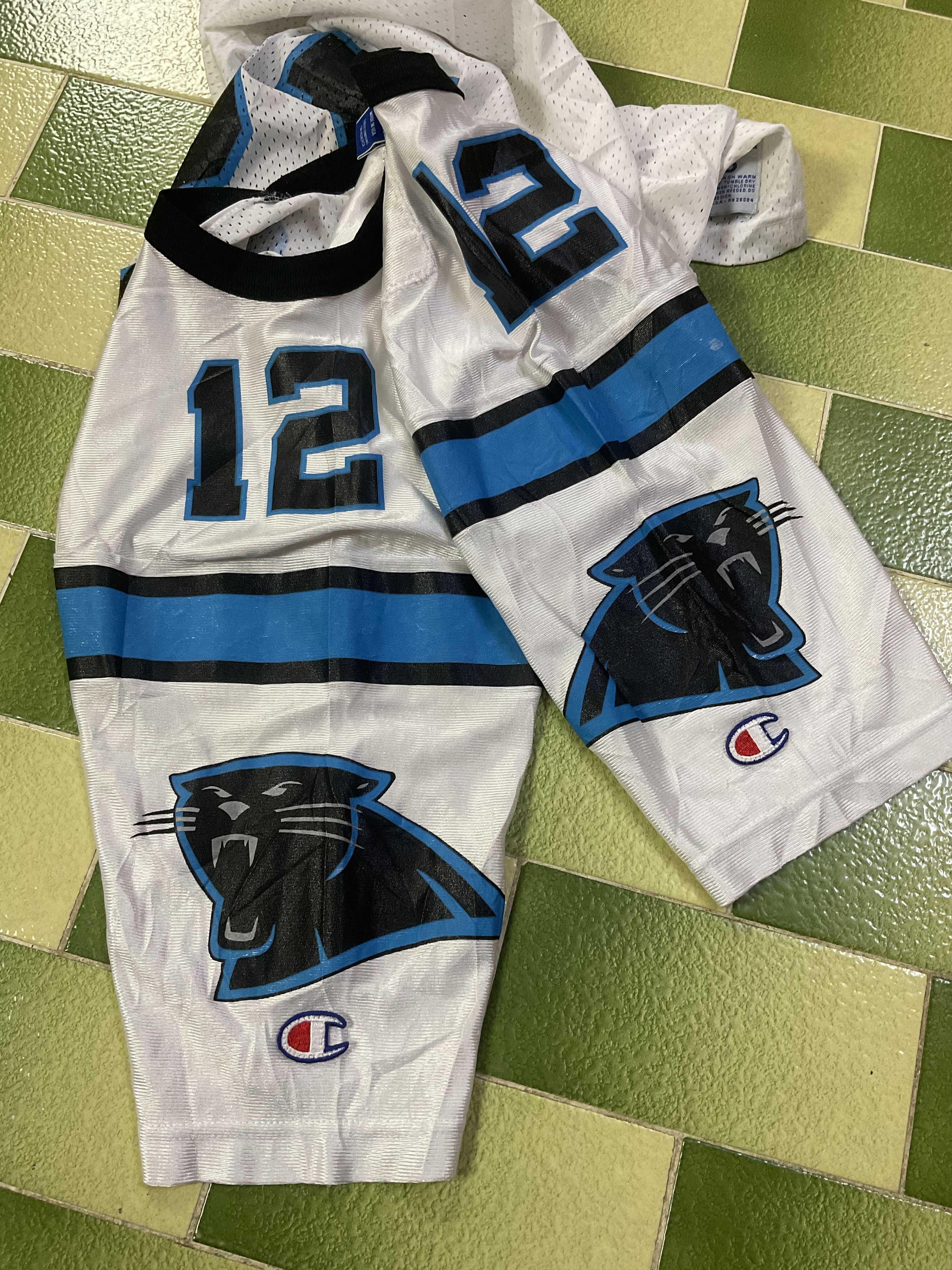 NFL Vintage 90s Champion Carolina Panthers Kerry Collins Jersey Size US XL / EU 56 / 4 - 6 Thumbnail
