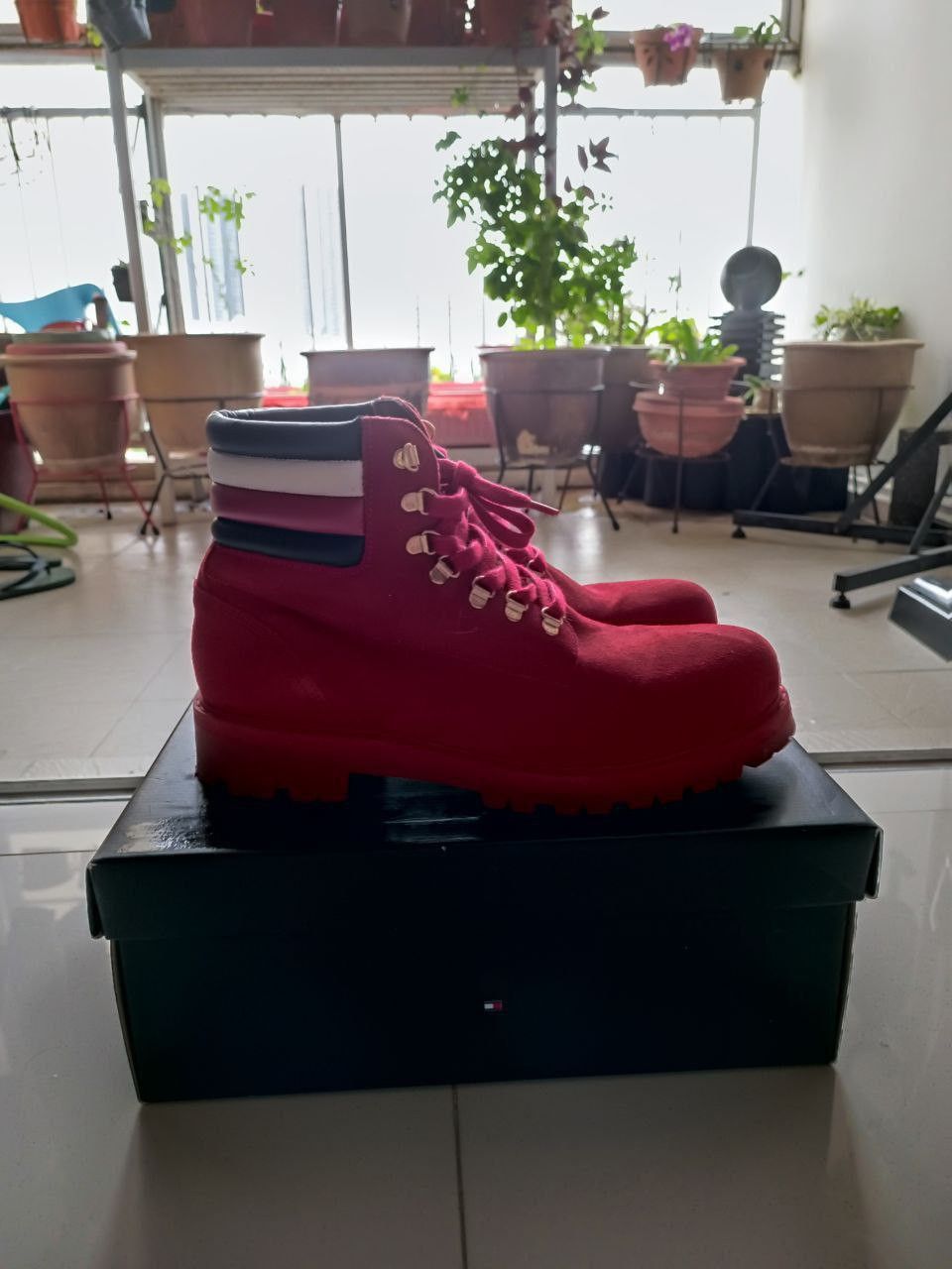 Tommy Hilfiger Lewis Hamilton Red Suede X Tommy Hilfiger Boots Size US 10.5 / EU 43-44 - 4 Thumbnail