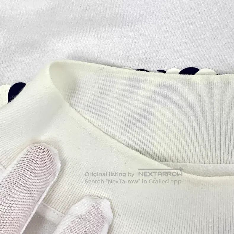 Hermes Hermes White Lock Stitch Printed Cotton Crew Neck Short Sl Size S / US 4 / IT 40 - 8 Thumbnail