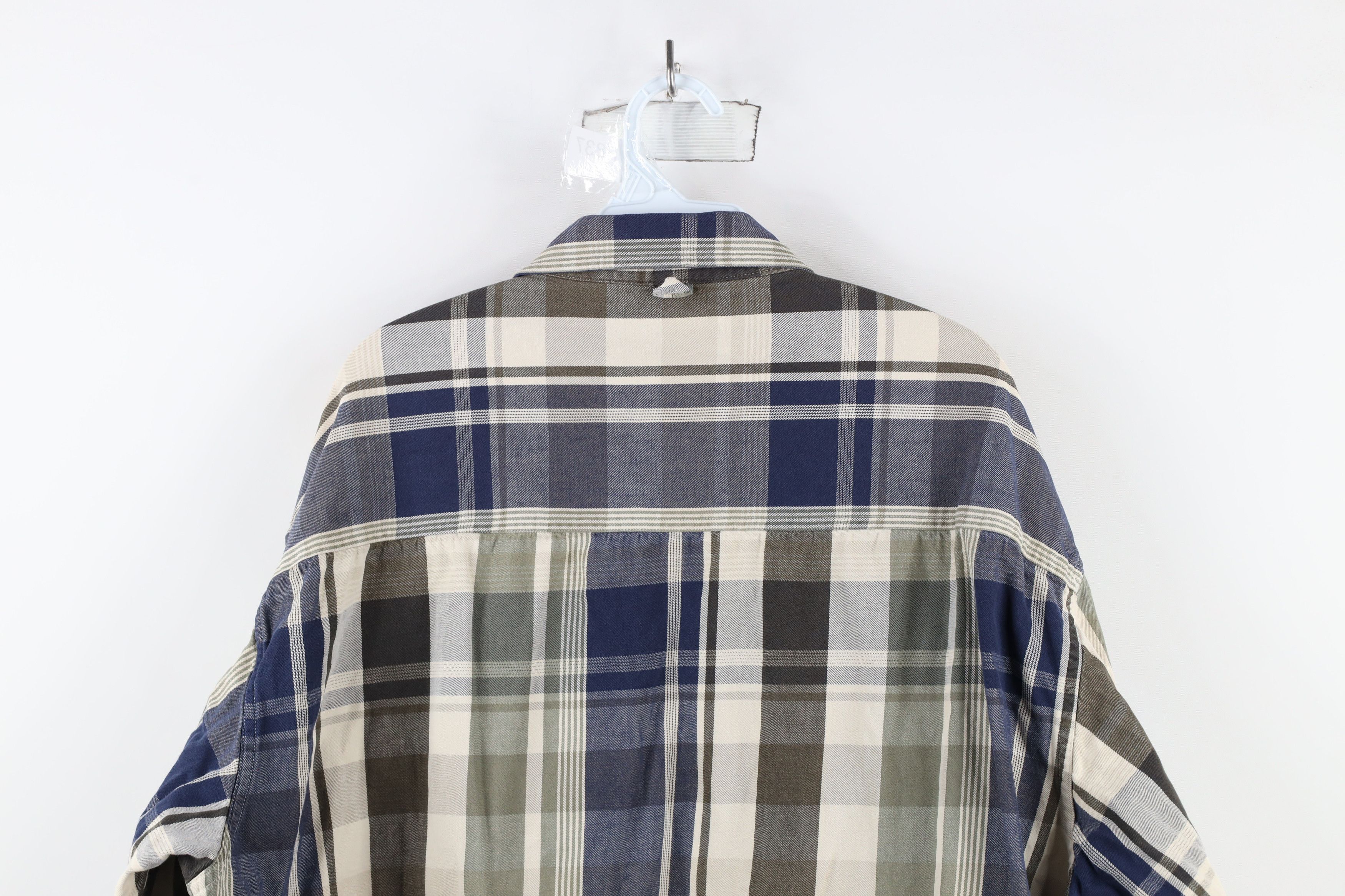 Vintage Vintage 90s Streetwear Heavyweight Twill Button Shirt Plaid Size US XL / EU 56 / 4 - 8 Thumbnail