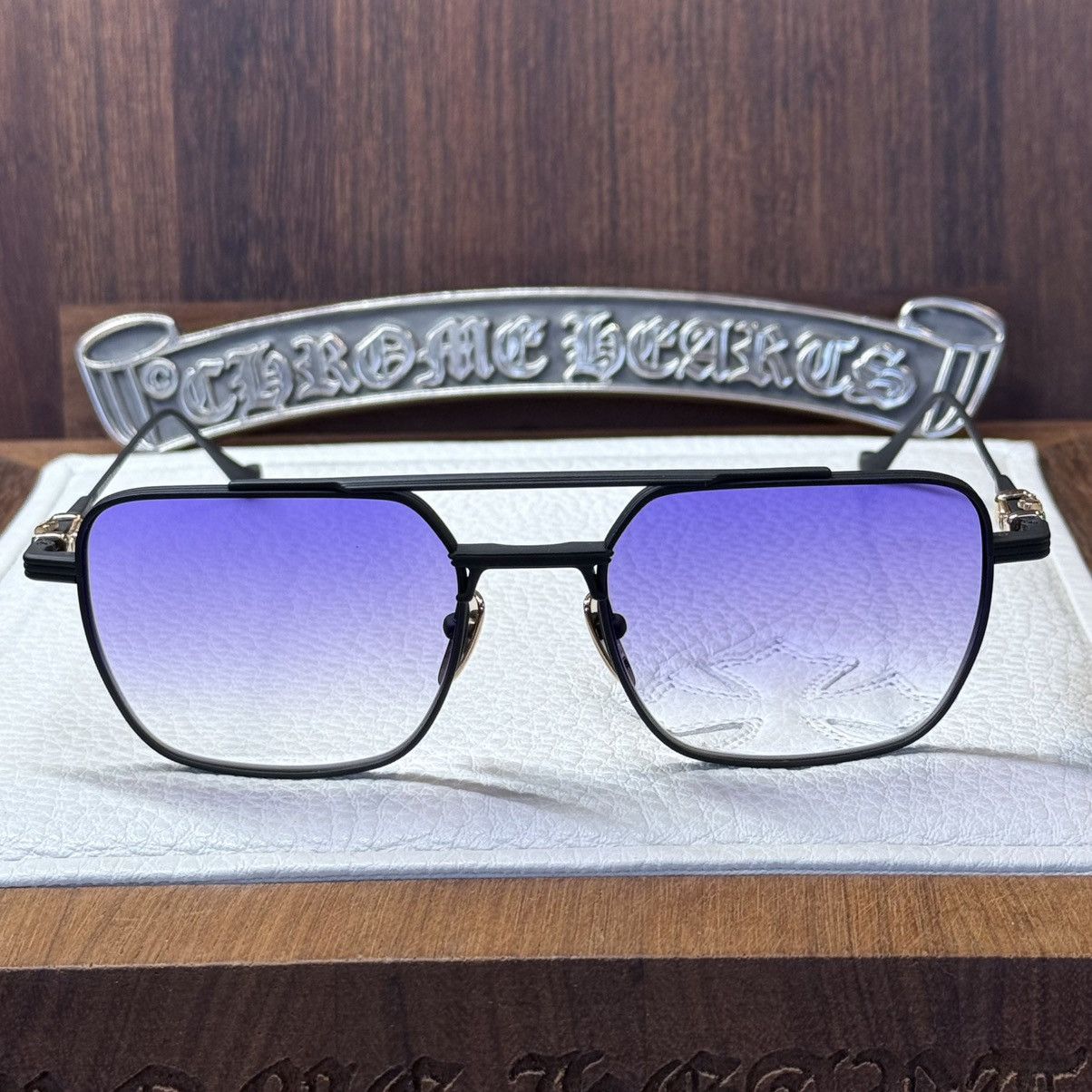 Chrome Hearts Chrome Hearts MAGNUM II 1/1 Lüx Lilac Sunglasses Size ONE SIZE - 4 Thumbnail