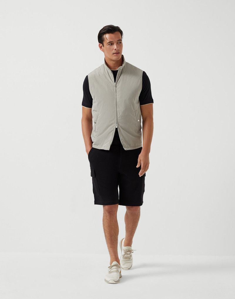 Brunello Cucinelli o1la1rc1a0326 Water-Resistant Microfiber Vest in Grey Size US S / EU 44-46 / 1 - 5 Thumbnail