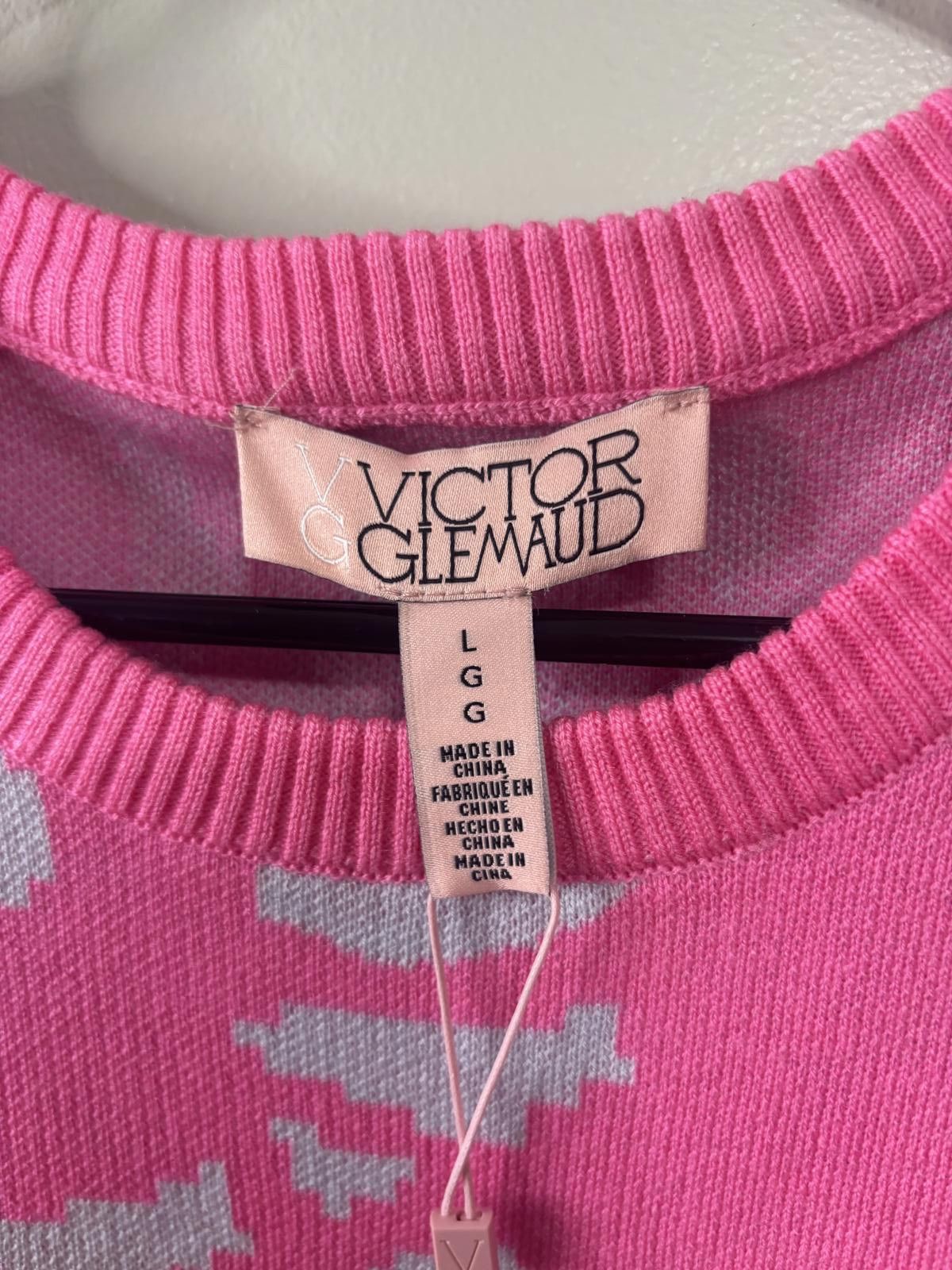 Designer Victor Glemaud Stylish Pink Knit Dress - Size L Size L / US 10 / IT 46 - 3 Thumbnail