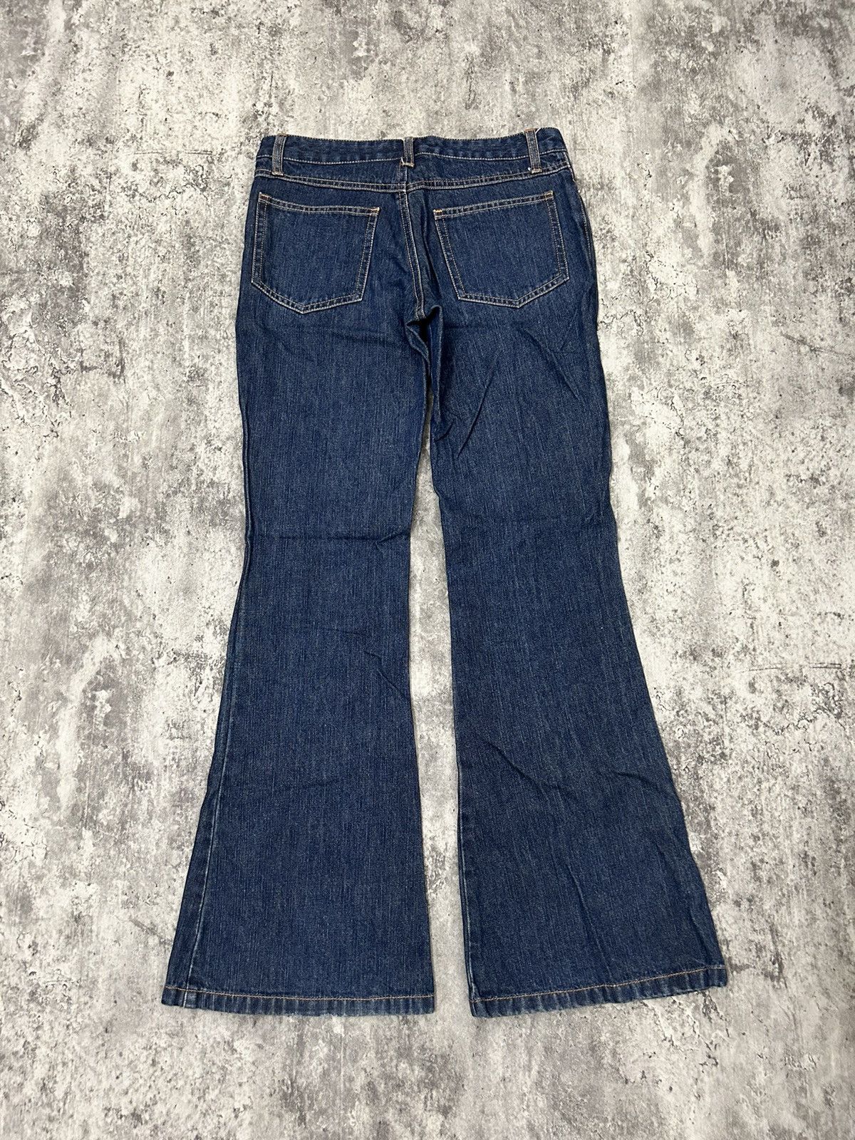 If Six Was Nine × Japanese Brand × Vintage Vintage Jouer aux echecs Flare Jeans Size 28" / US 6 / IT 42 - 2 Thumbnail
