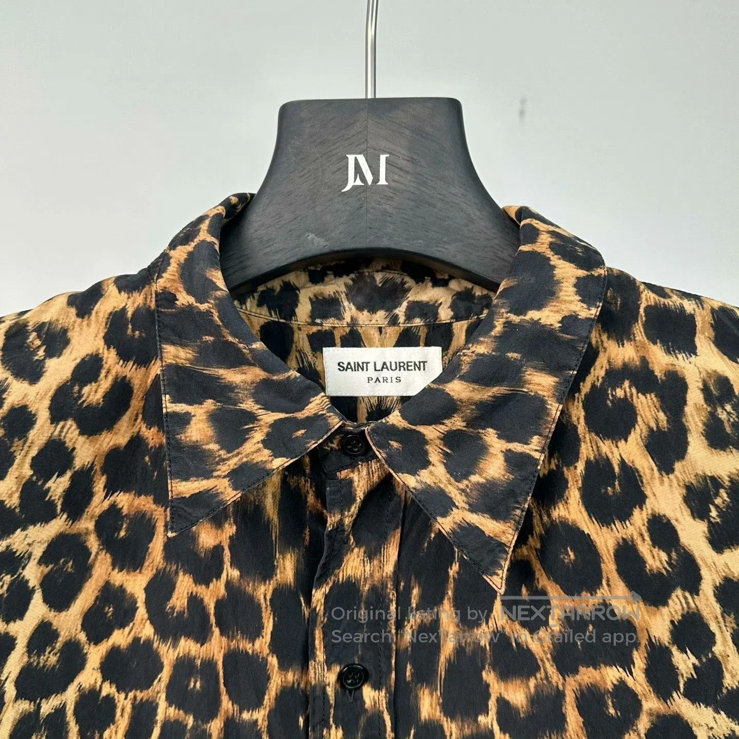 Saint Laurent Paris Saint Laurent Leopard Print Silk Shirt. Size M / US 6-8 / IT 42-44 - 3 Thumbnail