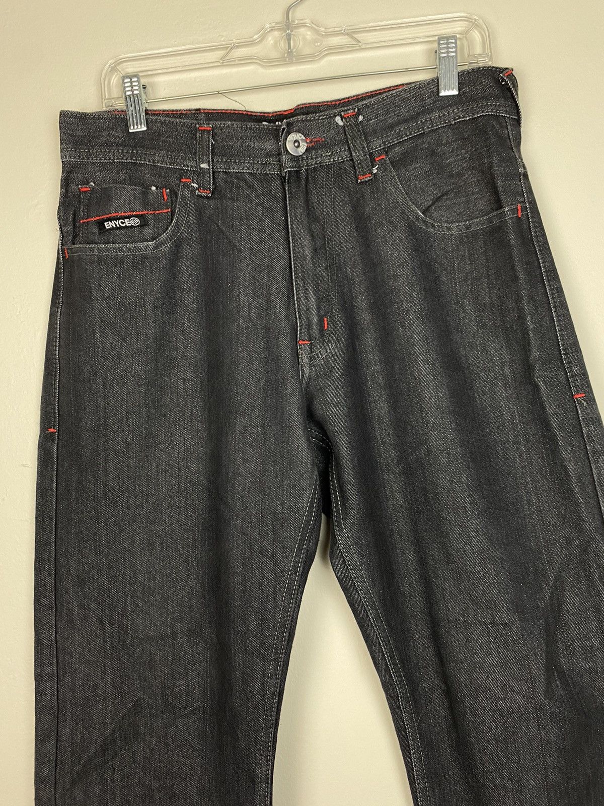 Enyce Vintage Enyce Black Selvedge Denim Jeans Embroidered y2k Size US 32 / EU 48 - 3 Thumbnail