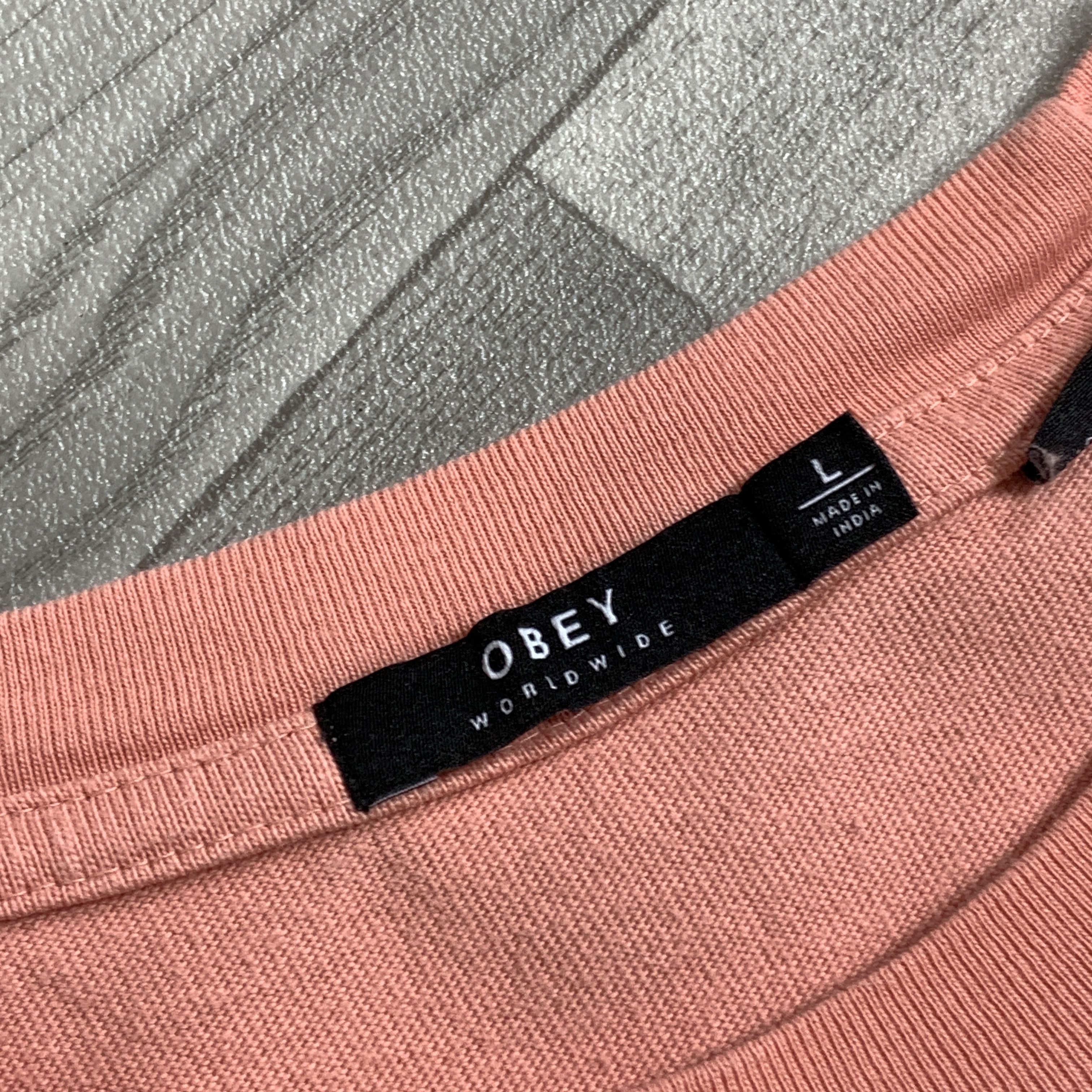 Obey Obey Worldwide Women's Embroidered Longsleeve Tee Shirt Size L / US 10 / IT 46 - 5 Thumbnail