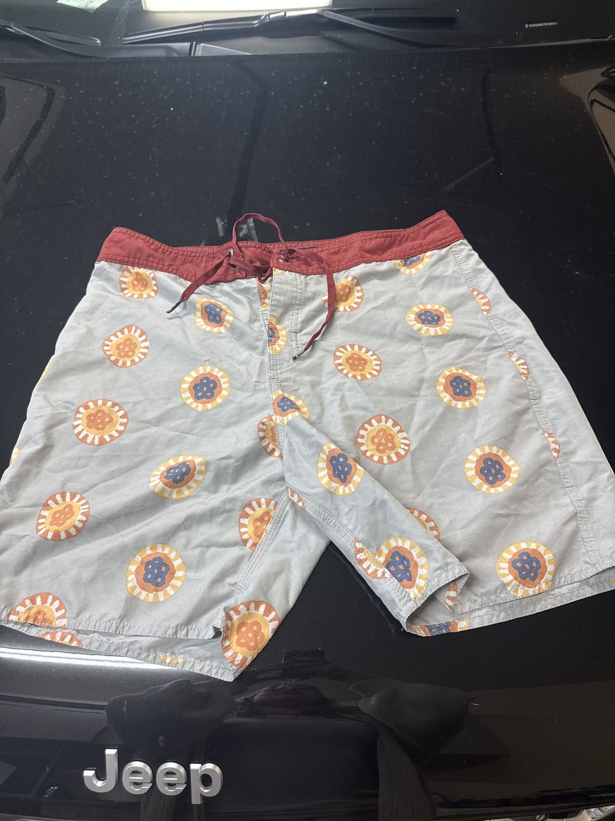 Brixton Brixton Patterned Drawstring Shorts – Medium (Fits 34) Size US 34 / EU 50 - 1 Thumbnail