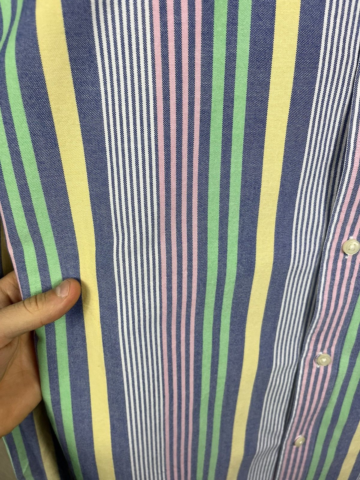 Polo Ralph Lauren × Ralph Lauren Polo Ralph Lauren multicolor striped chest logo pony shirt Size US XXL / EU 58 / 5 - 11 Thumbnail