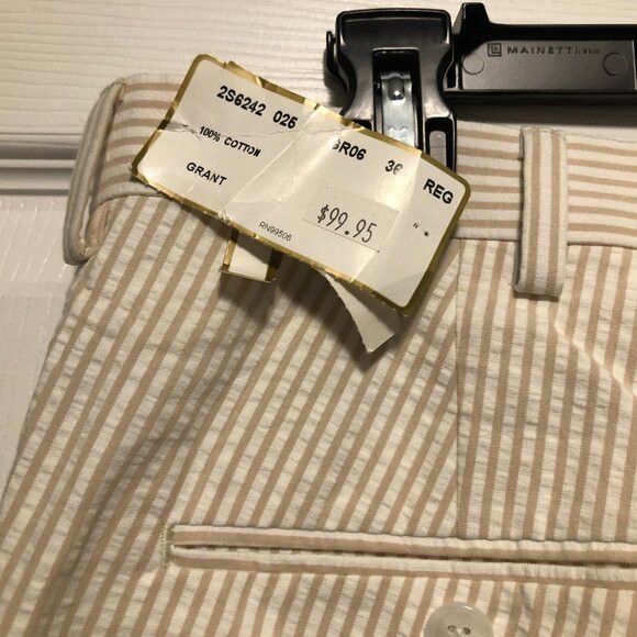 Other Alan lebow men's new cream 100%cotton pants size: 36/36 Size US 36 / EU 52 - 11 Thumbnail