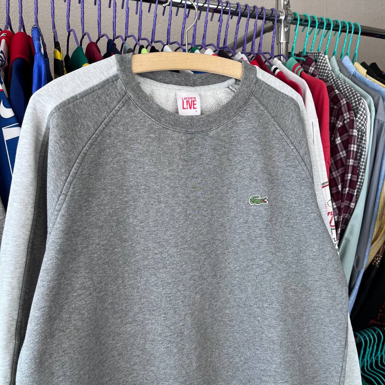 Designer × Lacoste Lacoste Live Gray Sweatshirt Size 6 Size US XL / EU 56 / 4 - 2 Thumbnail
