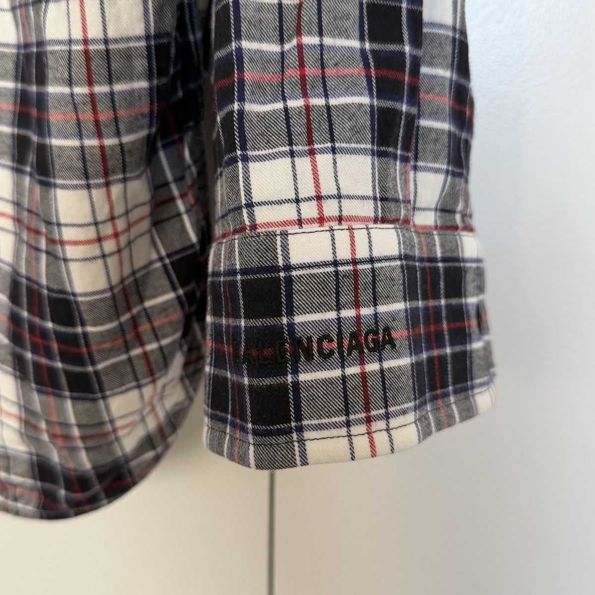 Balenciaga Balenciaga Swing Collar Plaid Shirt, Size 36, Unisex Size US M / EU 48-50 / 2 - 5 Thumbnail