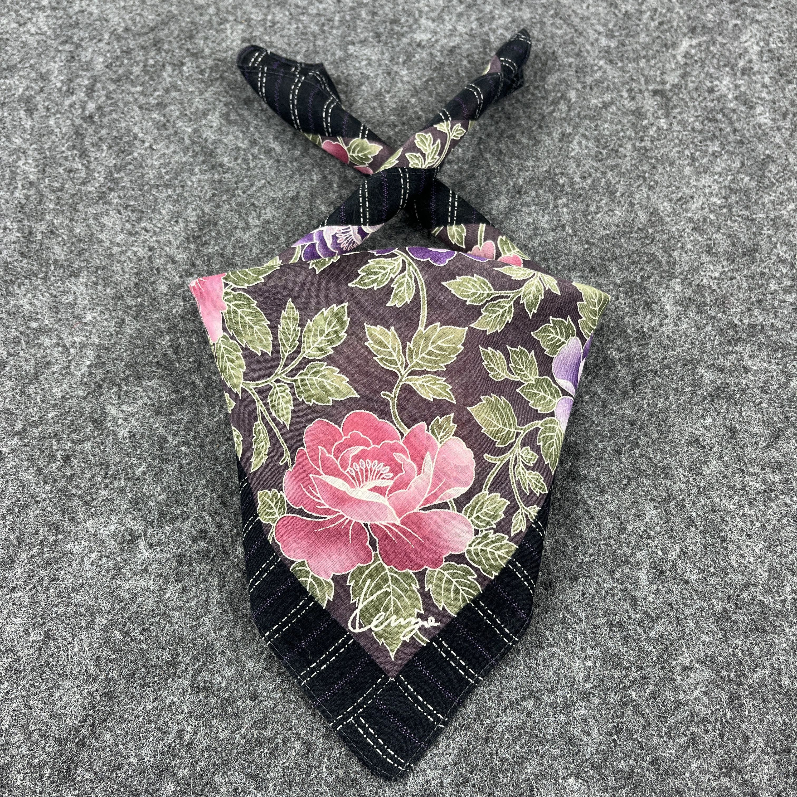 Kenzo × Vintage Floral Kenzo Handkerchief / Neckerchief / Headscarf B133 Size ONE SIZE - 1 Thumbnail