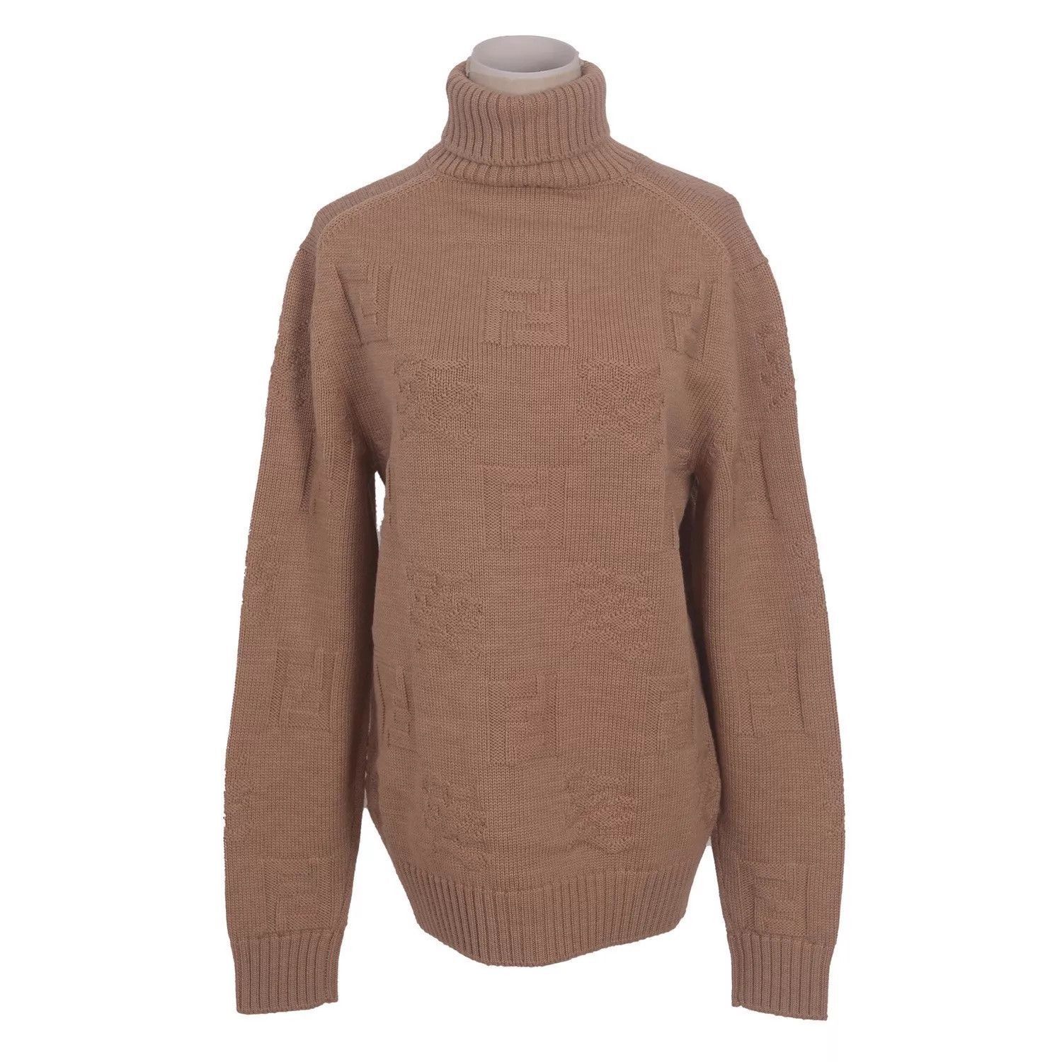 Fendi Turtleneck Sweater with Pattern, Multi Size US M / EU 48-50 / 2 - 1 Thumbnail