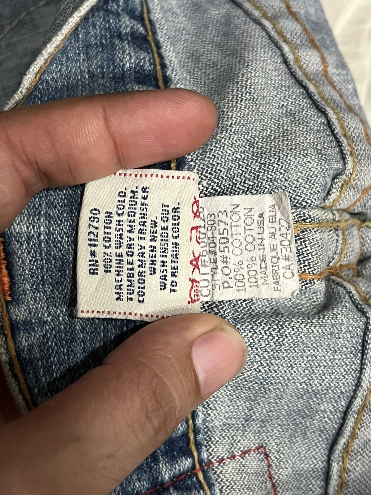 True Religion Vintage True Religion Blue Washed Distressed Flare Jeans Size US 28 / EU 44 - 16 Thumbnail
