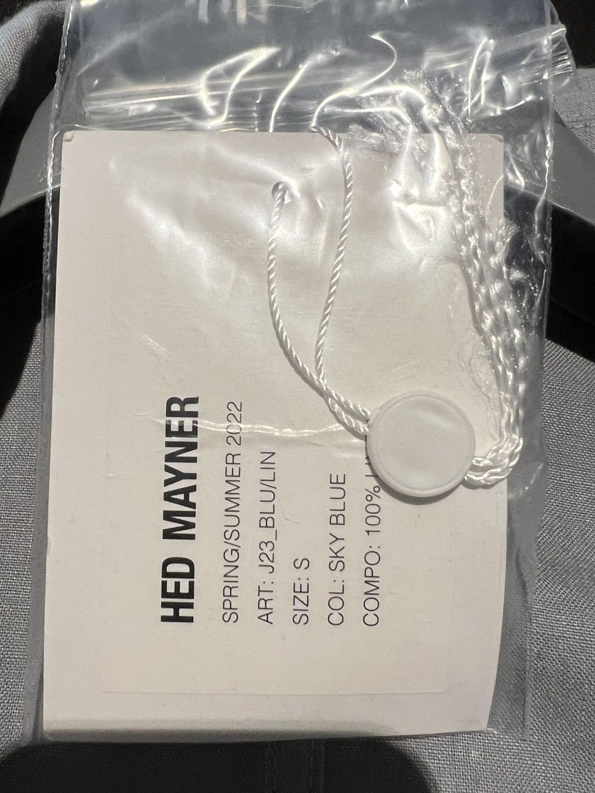 Hed Mayner SS22 greyish blue oversized single breasted jacket Size US L / EU 52-54 / 3 - 9 Thumbnail