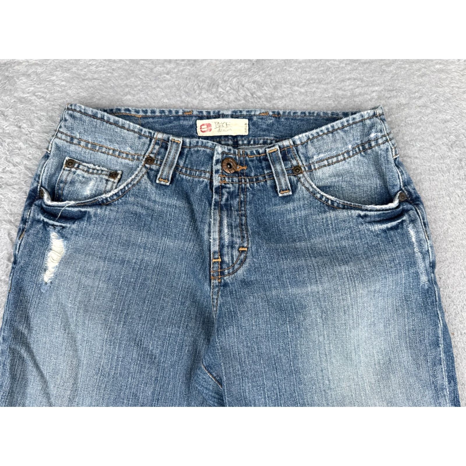 Vintage BKE Jeans Women Capri 27x22 Blue Denim Distressed Low Rise Buckle Model Lucky Brand Womens Jeans 27 Size 27" / US 4 / IT 40 - 5 Thumbnail