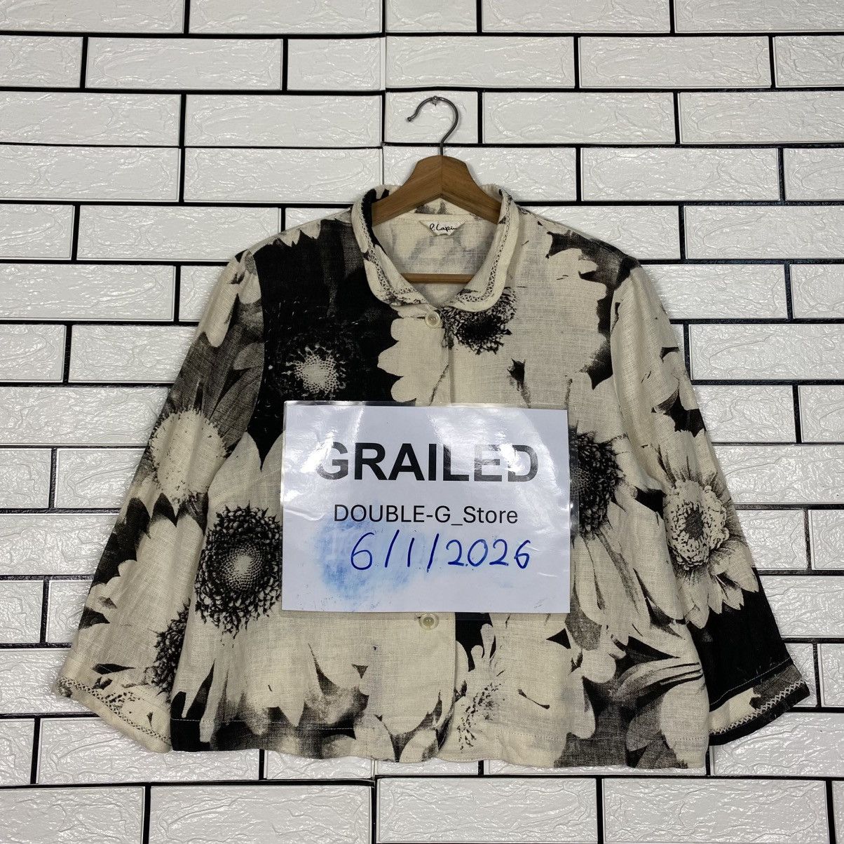 Japanese Brand 📌Cropped Button Jacket R.Lapin Flower Issey Miyake Size M / US 6-8 / IT 42-44 - 1 Thumbnail